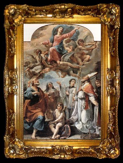 framed  Ubaldo Gandolfi Madonna in Glory and Saints, ta009-2